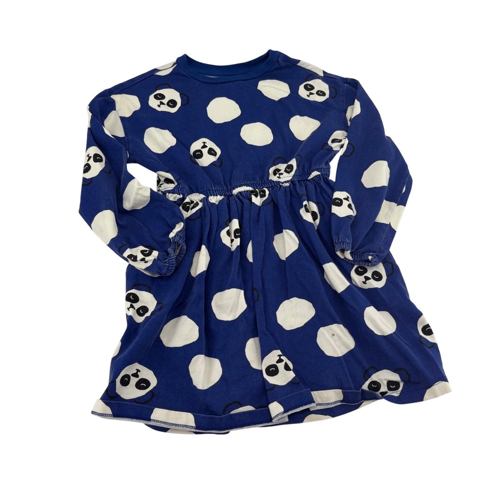 Hanna Andersson Panda Polka Dot Cotton Long Sleeve‎ Dress Girls Size 110 US 5